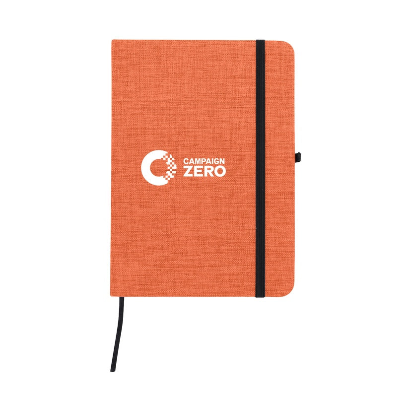 A Heathered Journal with the word Campaign Zero on it.